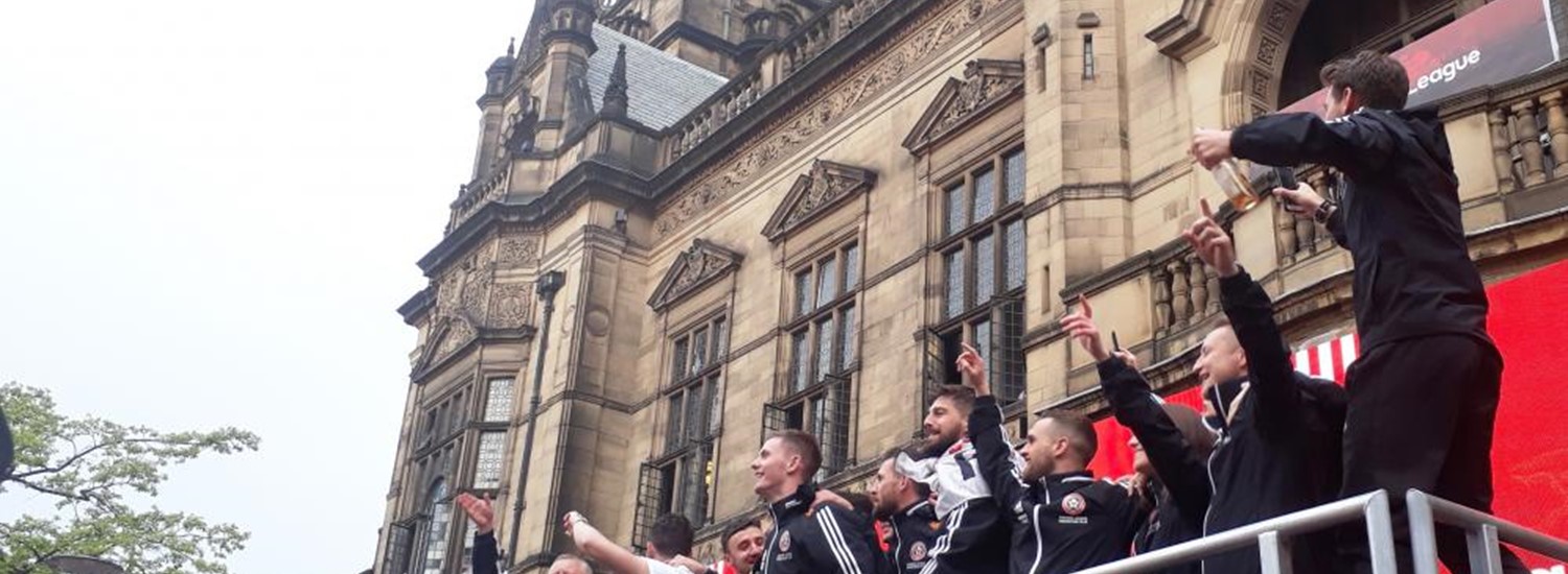 Sheffield UTD promotion parade