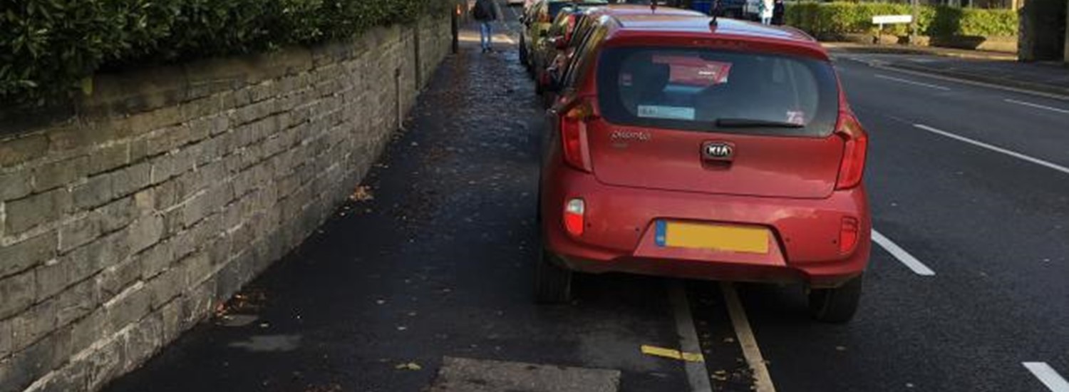 car parked on road