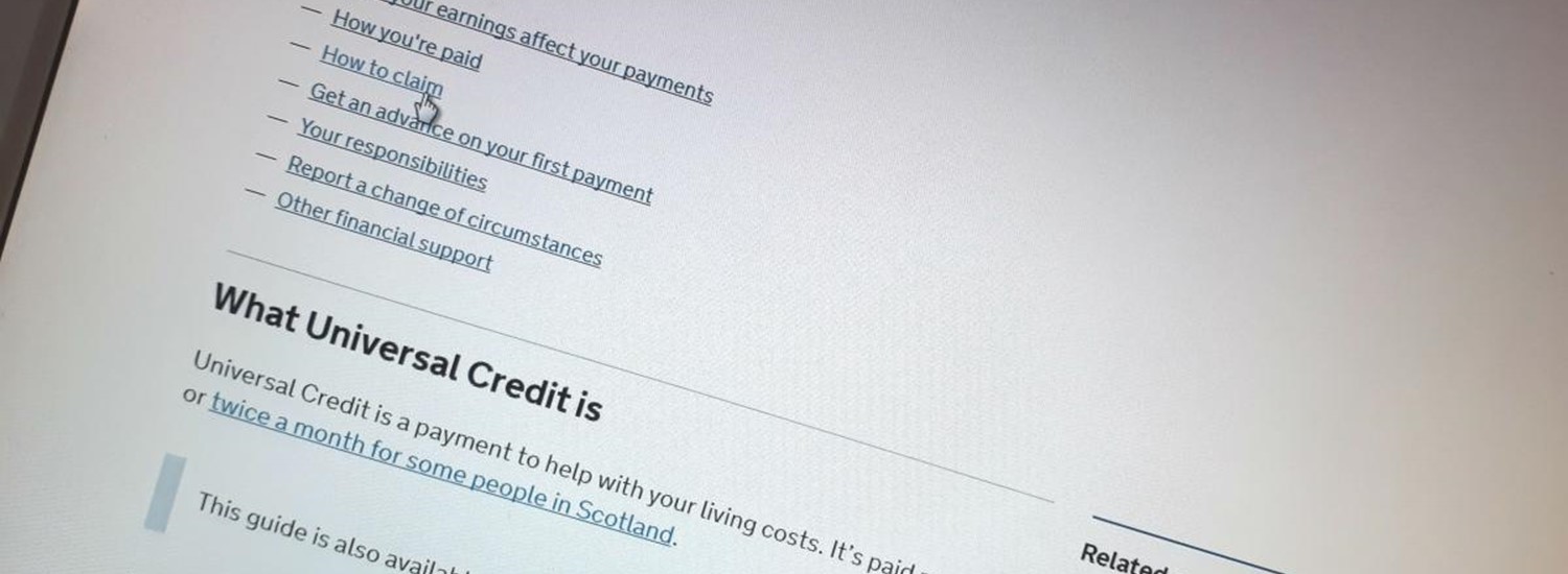 Universal credit online pic