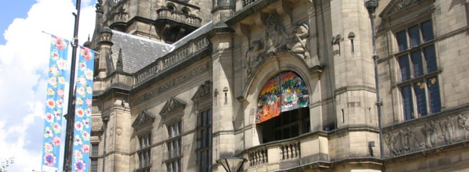 Front of the Sheffield town hall