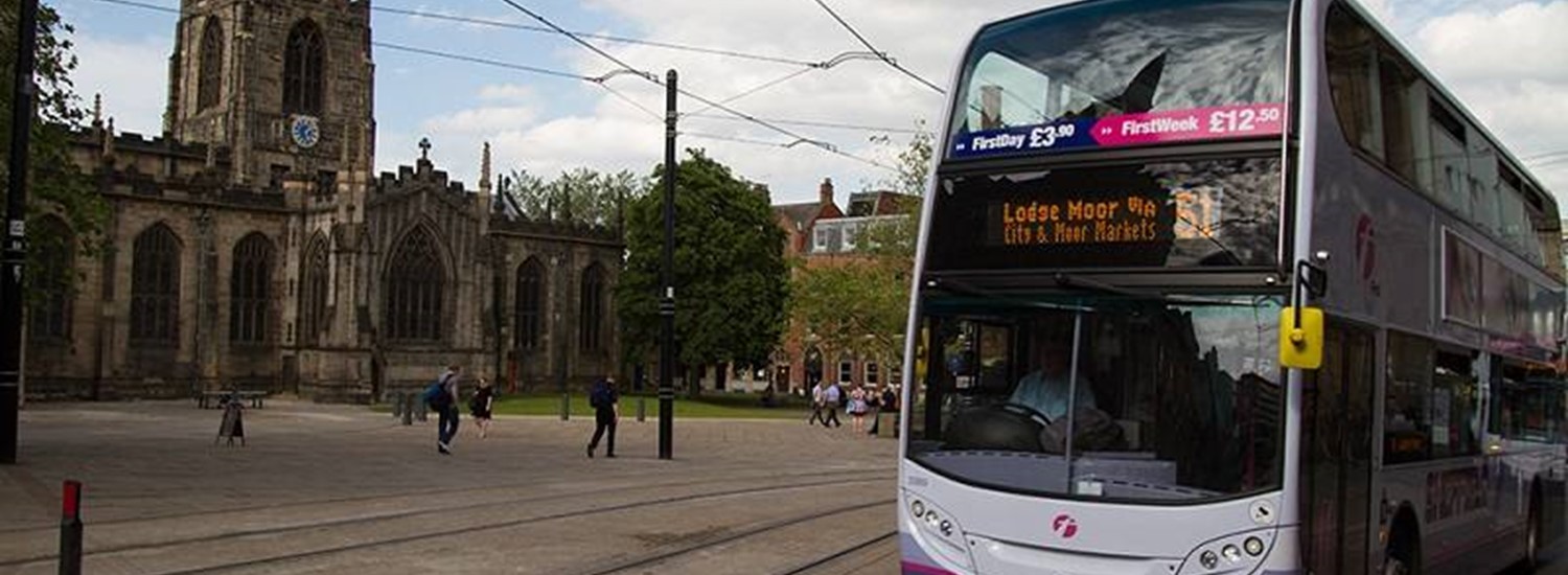 bus in city centre